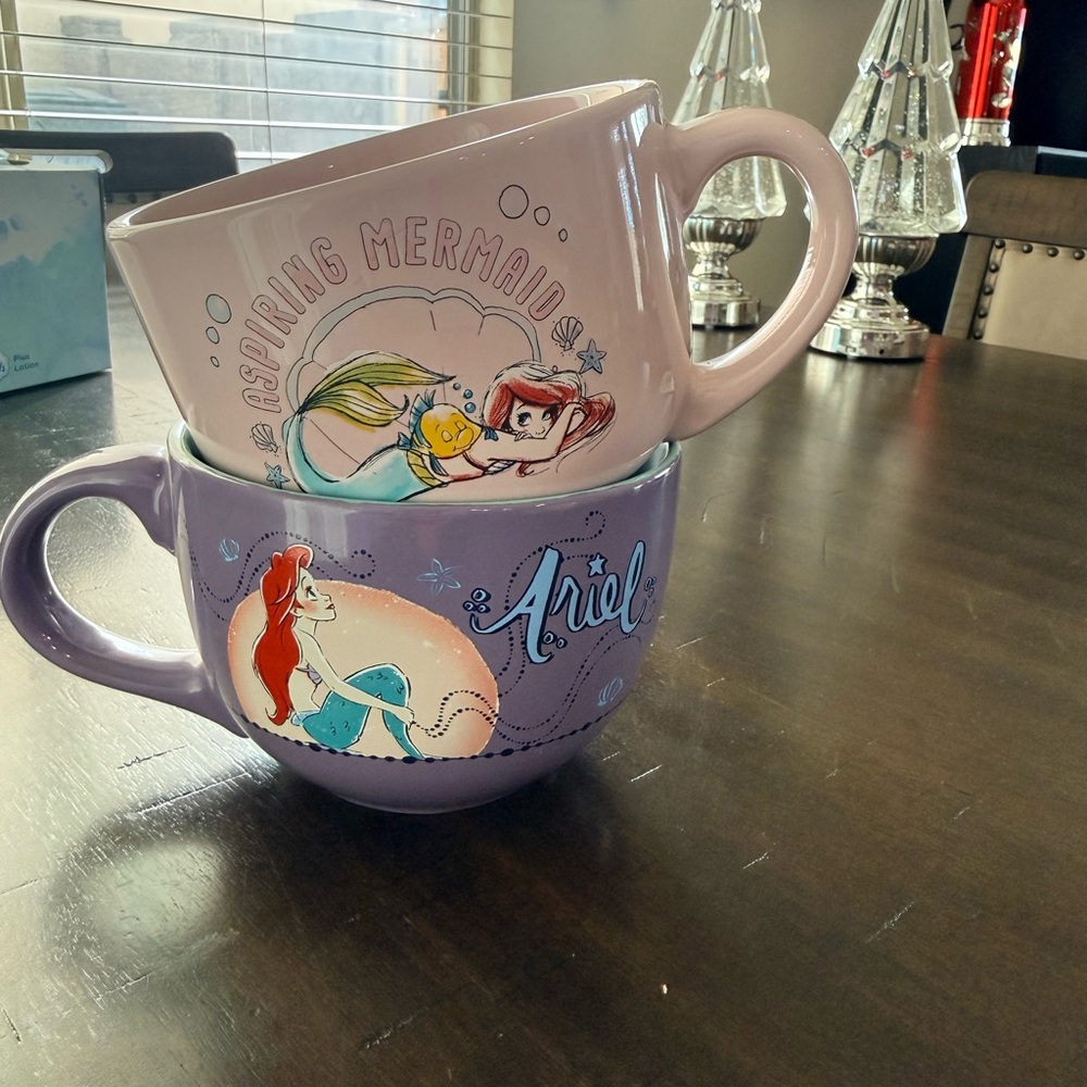 Disney Ariel Purple and Lavender Mug Set